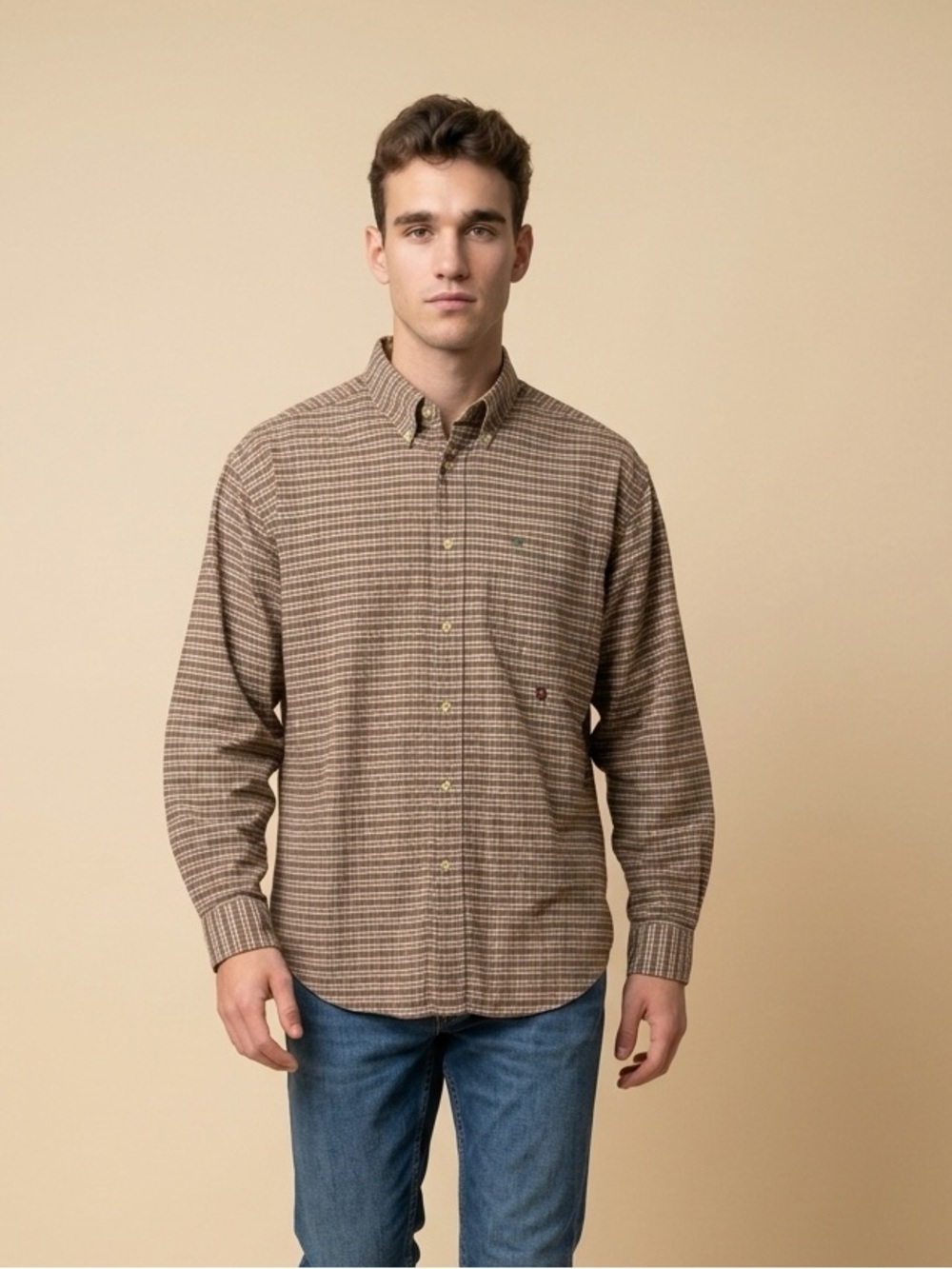 Tommy Hilfiger Vintage Crest Collection Multi-colored micro-check/plaid pattern